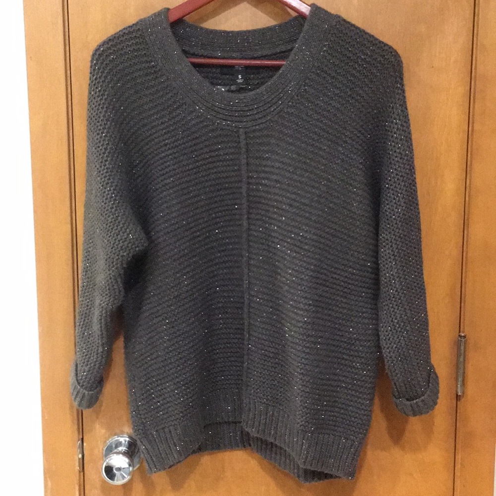 Gray with metallic threading sweater